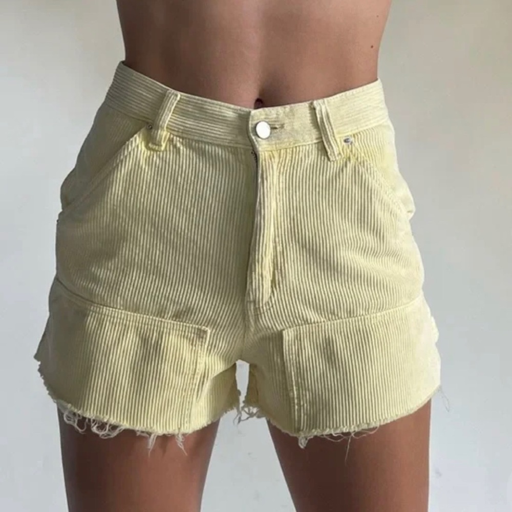 BDG Cutoff Corduroy Carpenter Short Size 31 In Yellow 💛